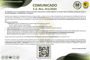 COMUNICADO E.A.  NRO. 011/2024